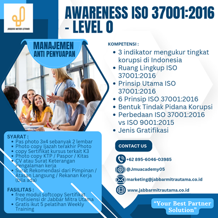 Awareness ISO 37001:2016 - Level 0